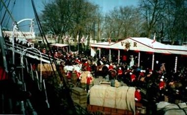 Filming the Paramount picture 'The Four Feathers'